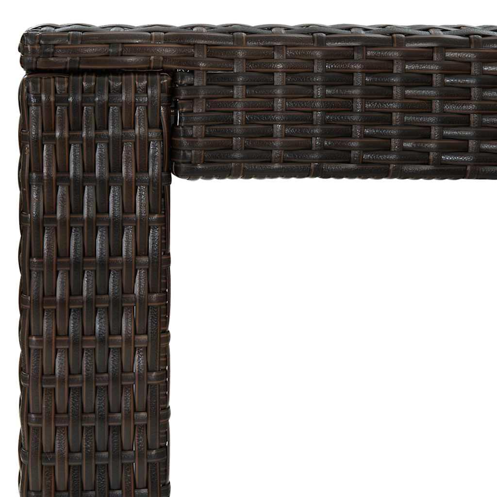 Mesa alta para jardín ratán sintético negro 60,5x60,5x110,5 cm
