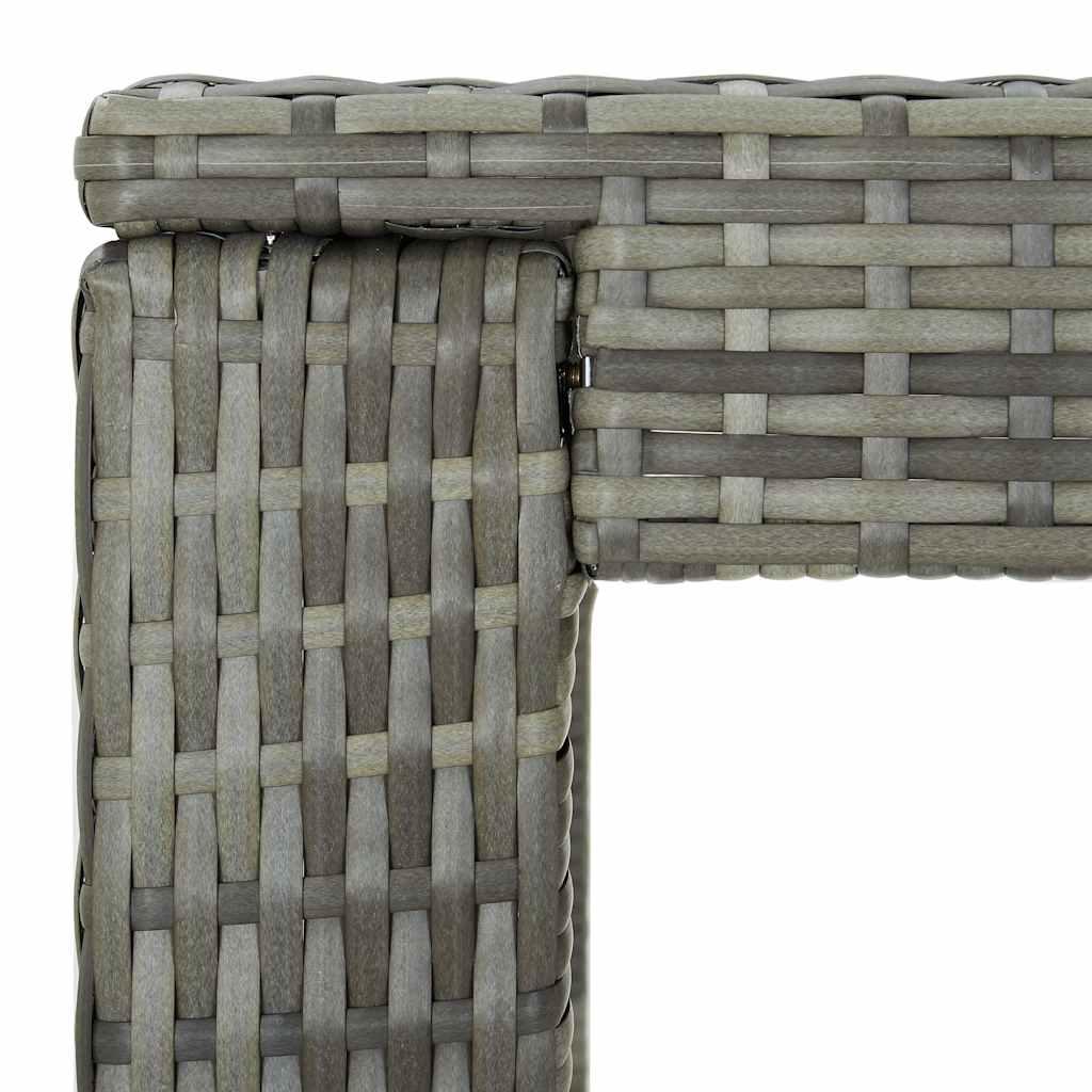 Mesa alta para jardín ratán sintético negro 60,5x60,5x110,5 cm