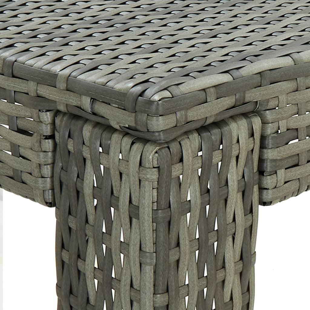 Mesa alta para jardín ratán sintético negro 60,5x60,5x110,5 cm