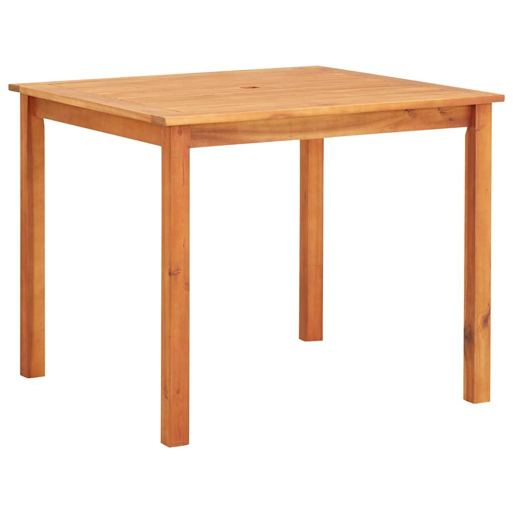 Mesa de jardín madera maciza acacia negro y marrón 123x60x74 cm