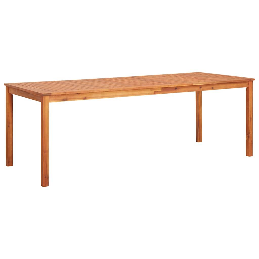 Mesa de jardín madera maciza acacia negro y marrón 123x60x74 cm