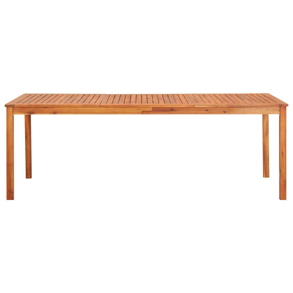 Mesa de jardín madera maciza acacia negro y marrón 123x60x74 cm