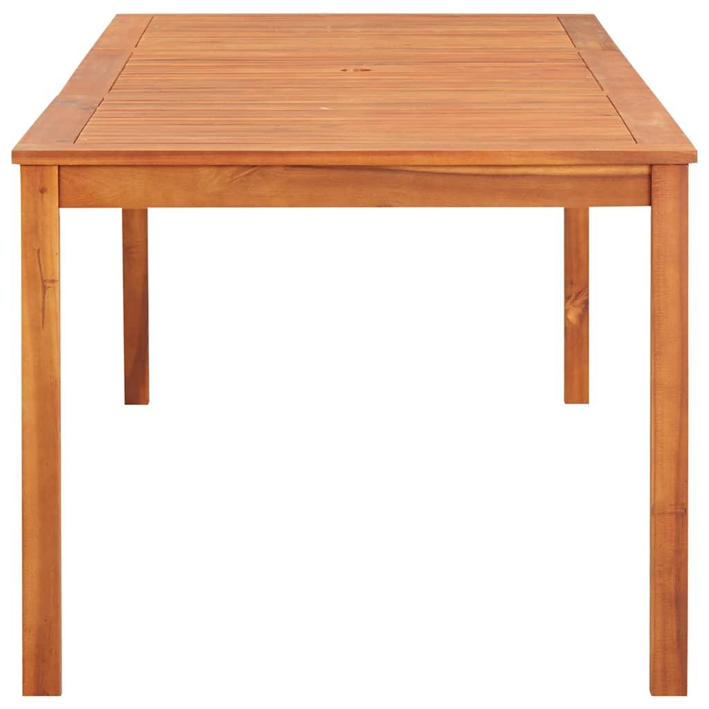 Mesa de jardín madera maciza acacia negro y marrón 123x60x74 cm
