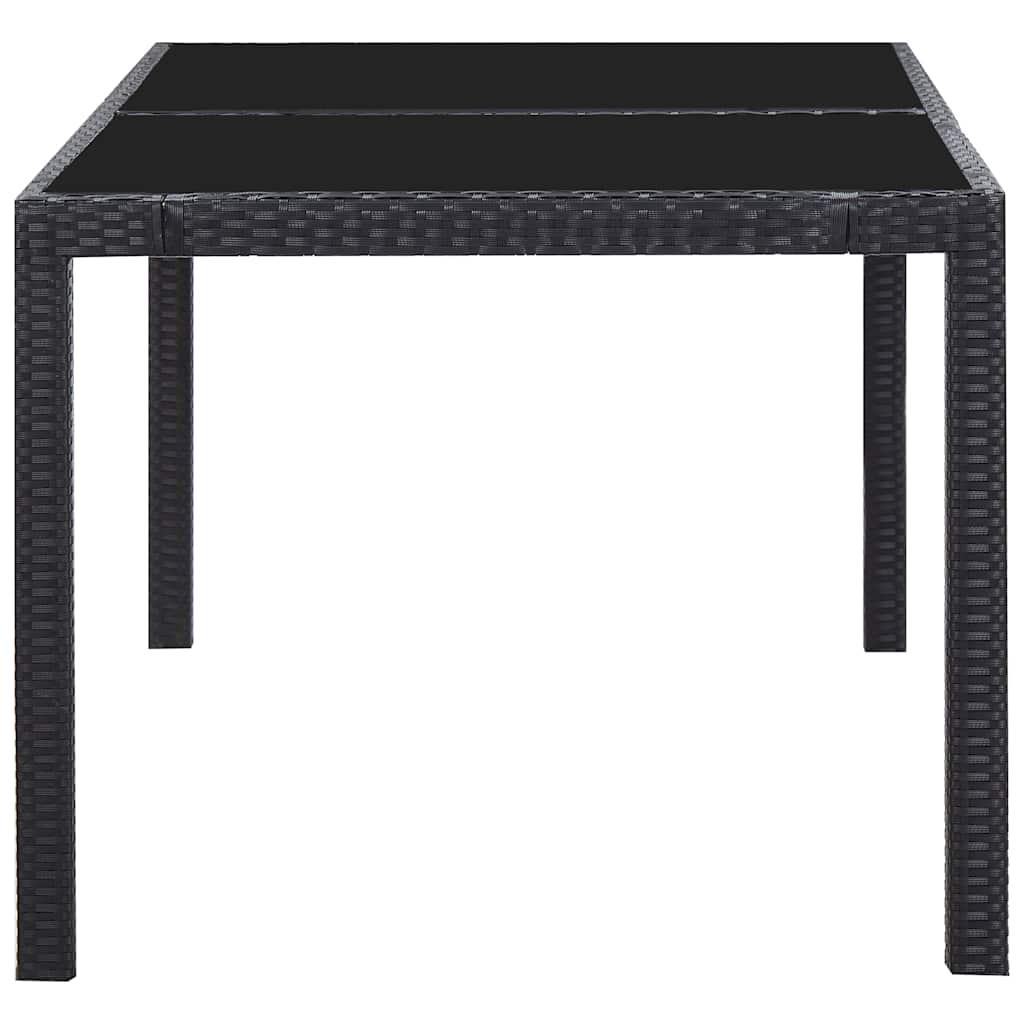 Juego de comedor de jardín 7 piezas ratán sintético