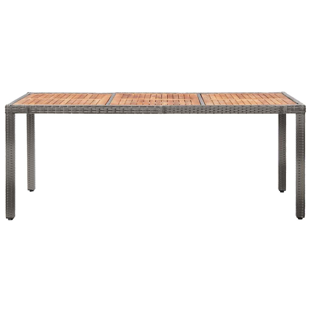 Set de muebles de jardín 9 pzas ratán sintético gris