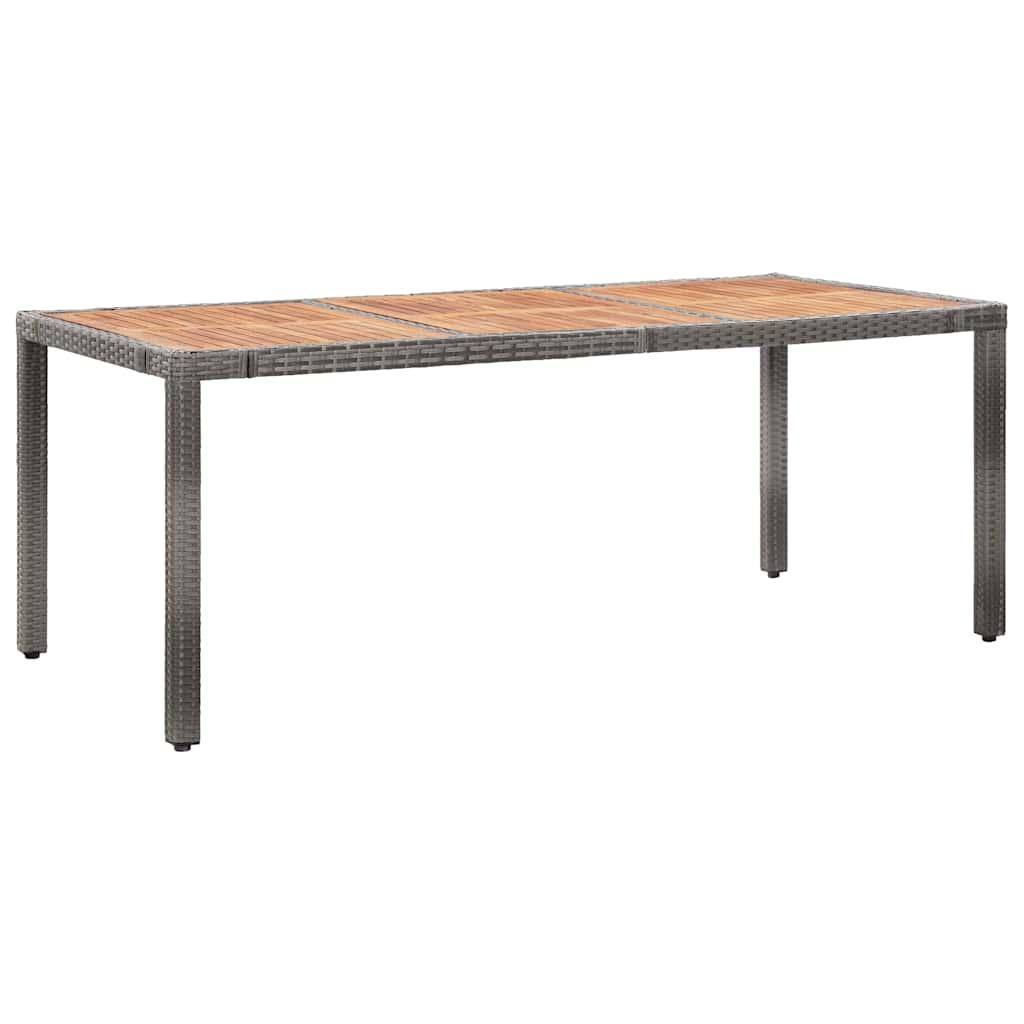 Set de muebles de jardín 9 pzas ratán sintético gris