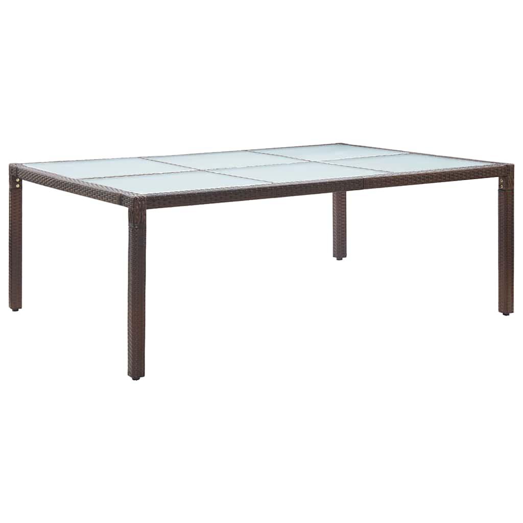 Mesa de comedor para jardín ratán sintético negro 180x70x73 cm