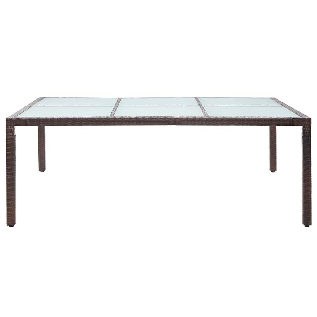 Mesa de comedor para jardín ratán sintético negro 180x70x73 cm