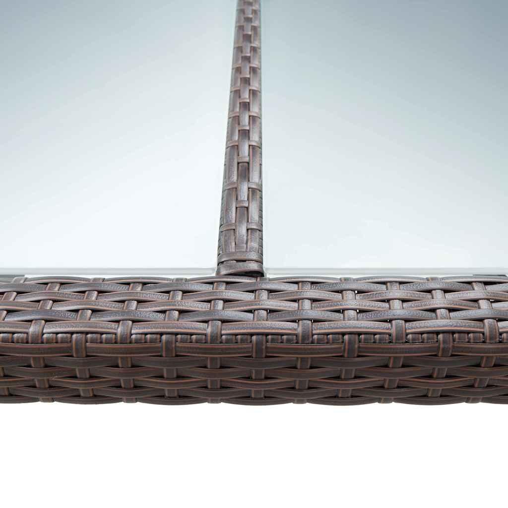 Mesa de comedor para jardín ratán sintético negro 180x70x73 cm