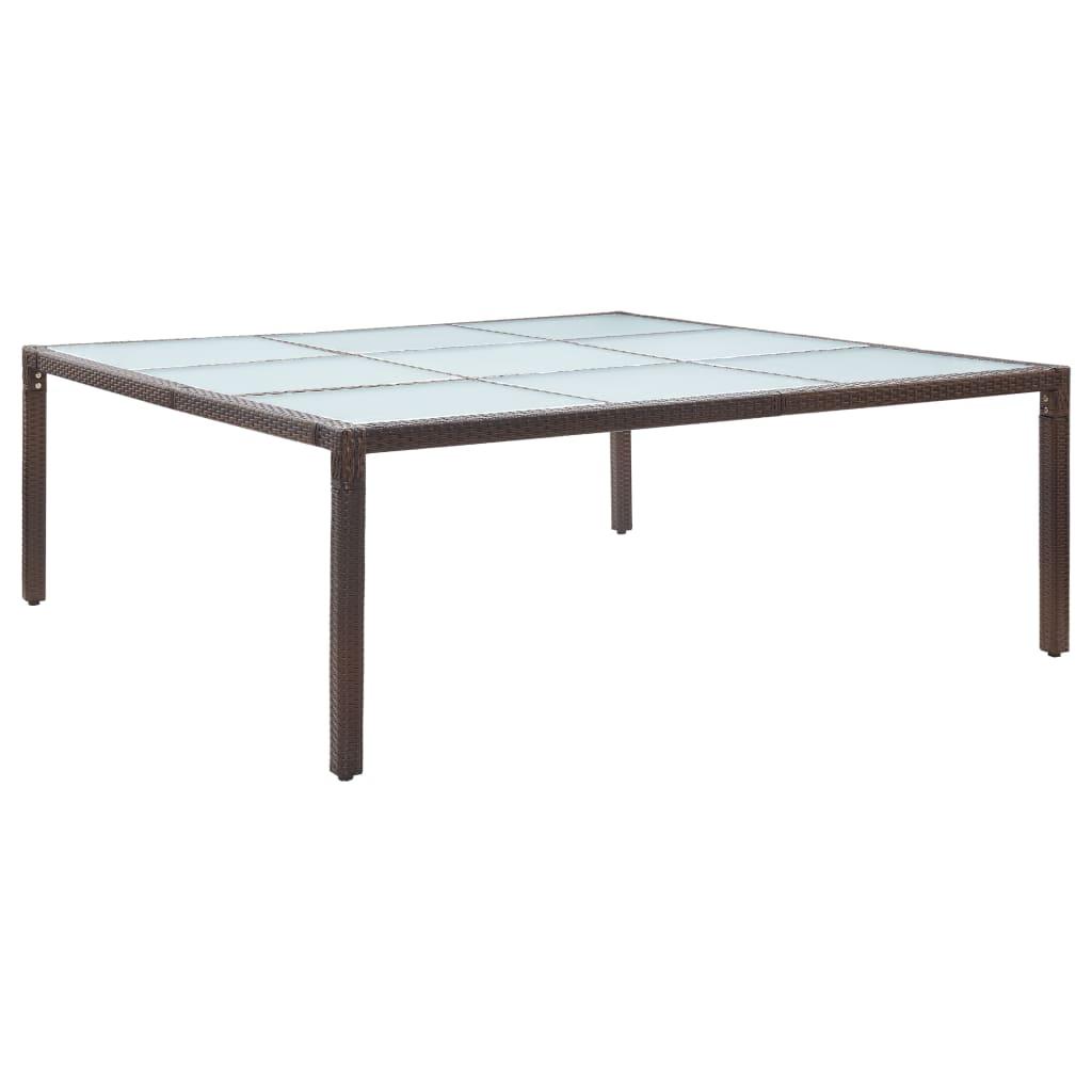 Mesa de comedor para jardín ratán sintético negro 180x70x73 cm