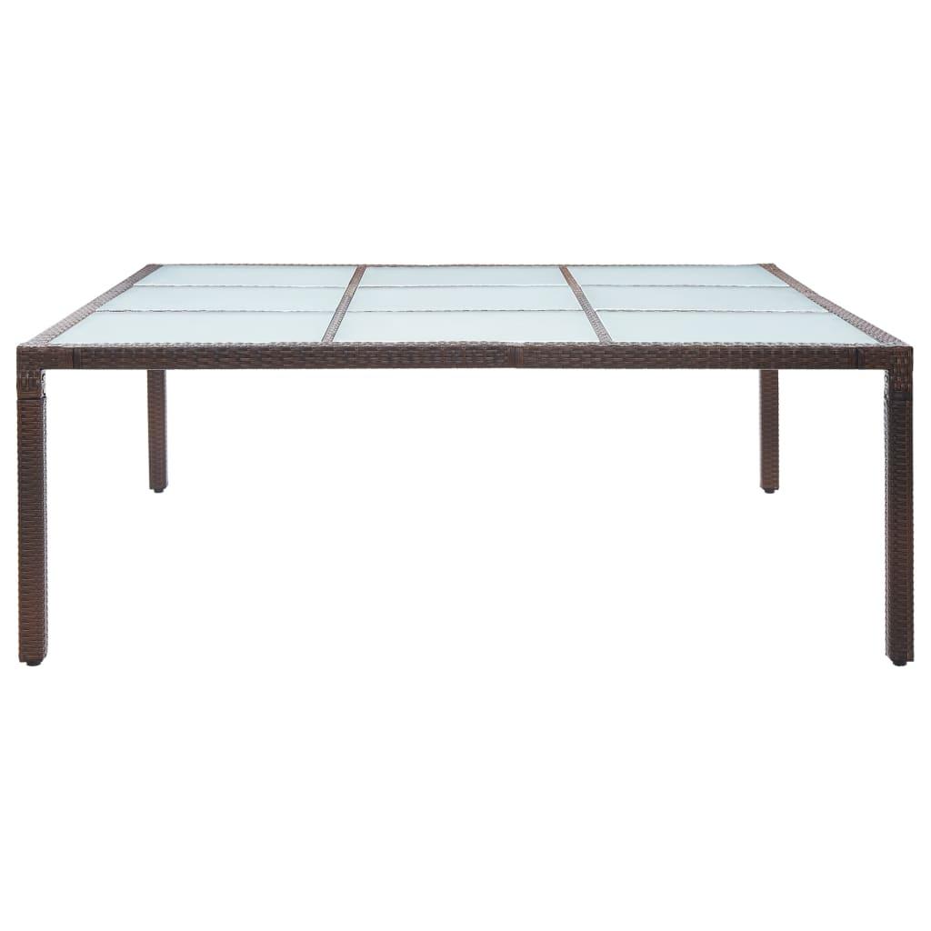 Mesa de comedor para jardín ratán sintético negro 180x70x73 cm
