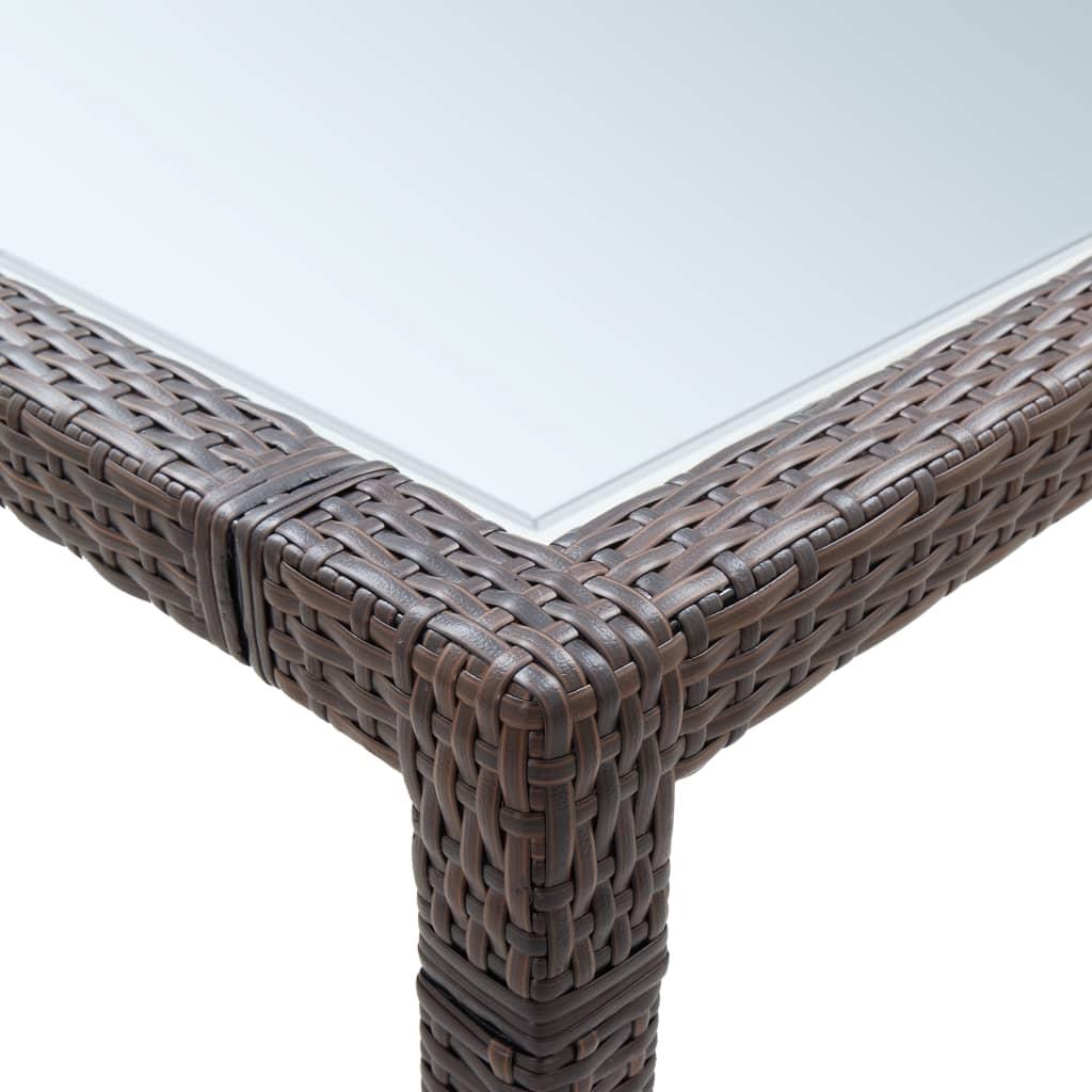 Mesa de comedor para jardín ratán sintético negro 180x70x73 cm