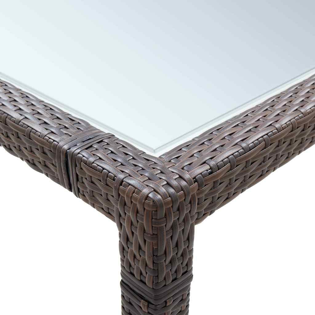 Mesa de comedor para jardín ratán sintético negro 180x70x73 cm