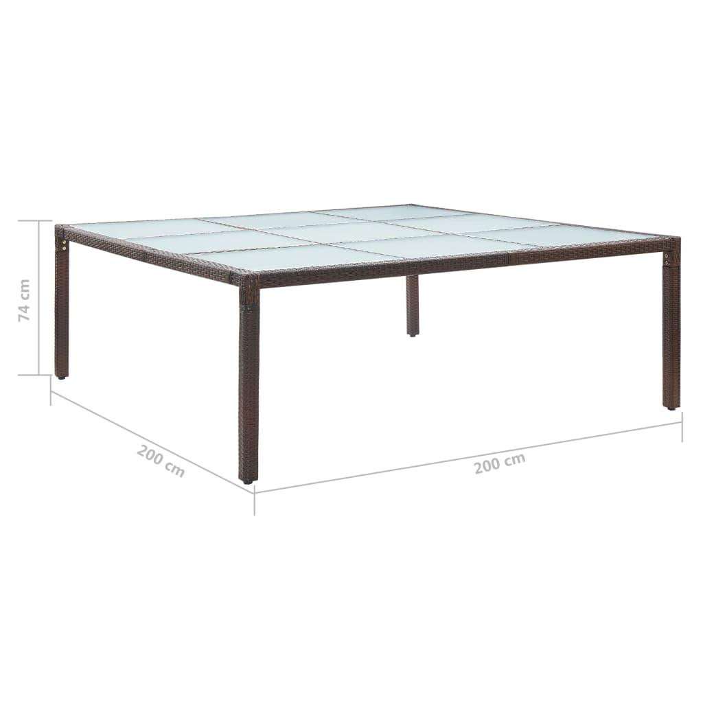 Mesa de comedor para jardín ratán sintético negro 180x70x73 cm
