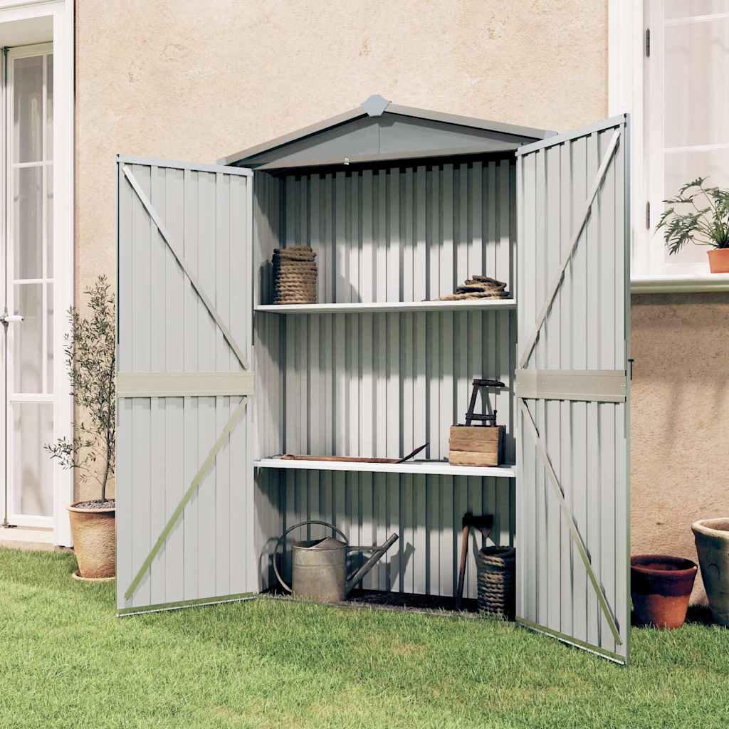 Cobertizo de jardín acero galvanizado antracita 116x45x175cm