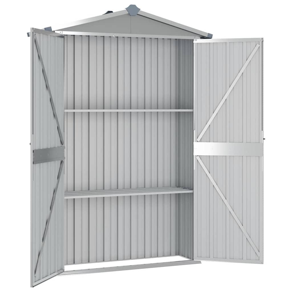Cobertizo de jardín acero galvanizado antracita 116x45x175cm
