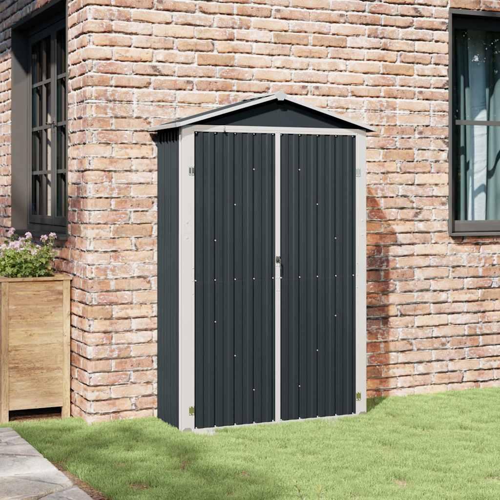 Cobertizo de jardín acero galvanizado antracita 116x45x175cm