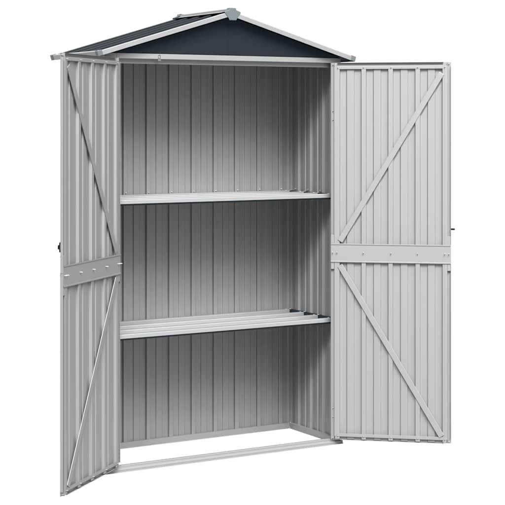 Cobertizo de jardín acero galvanizado antracita 116x45x175cm