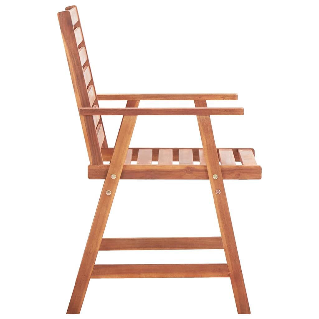 Sillas de comedor de exterior 3 uds madera maciza de acacia