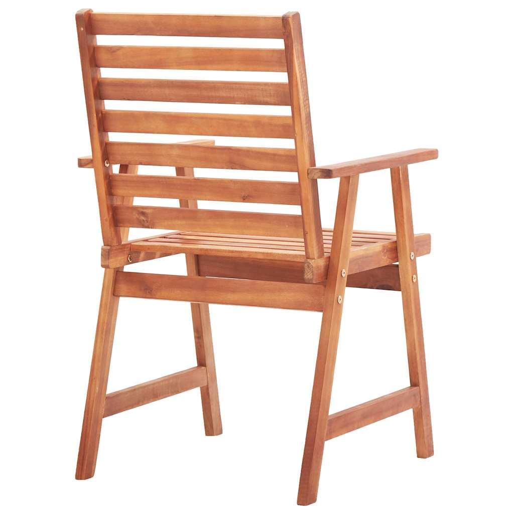 Sillas de comedor de exterior 3 uds madera maciza de acacia