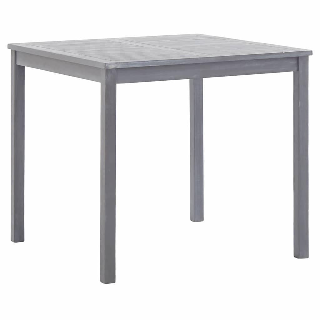Mesa de jardín madera maciza acacia negro y marrón 123x60x74 cm