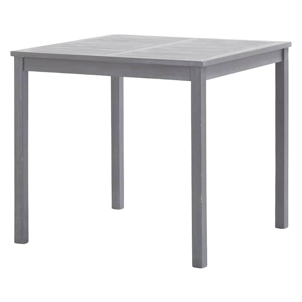 Mesa de jardín madera maciza acacia negro y marrón 123x60x74 cm
