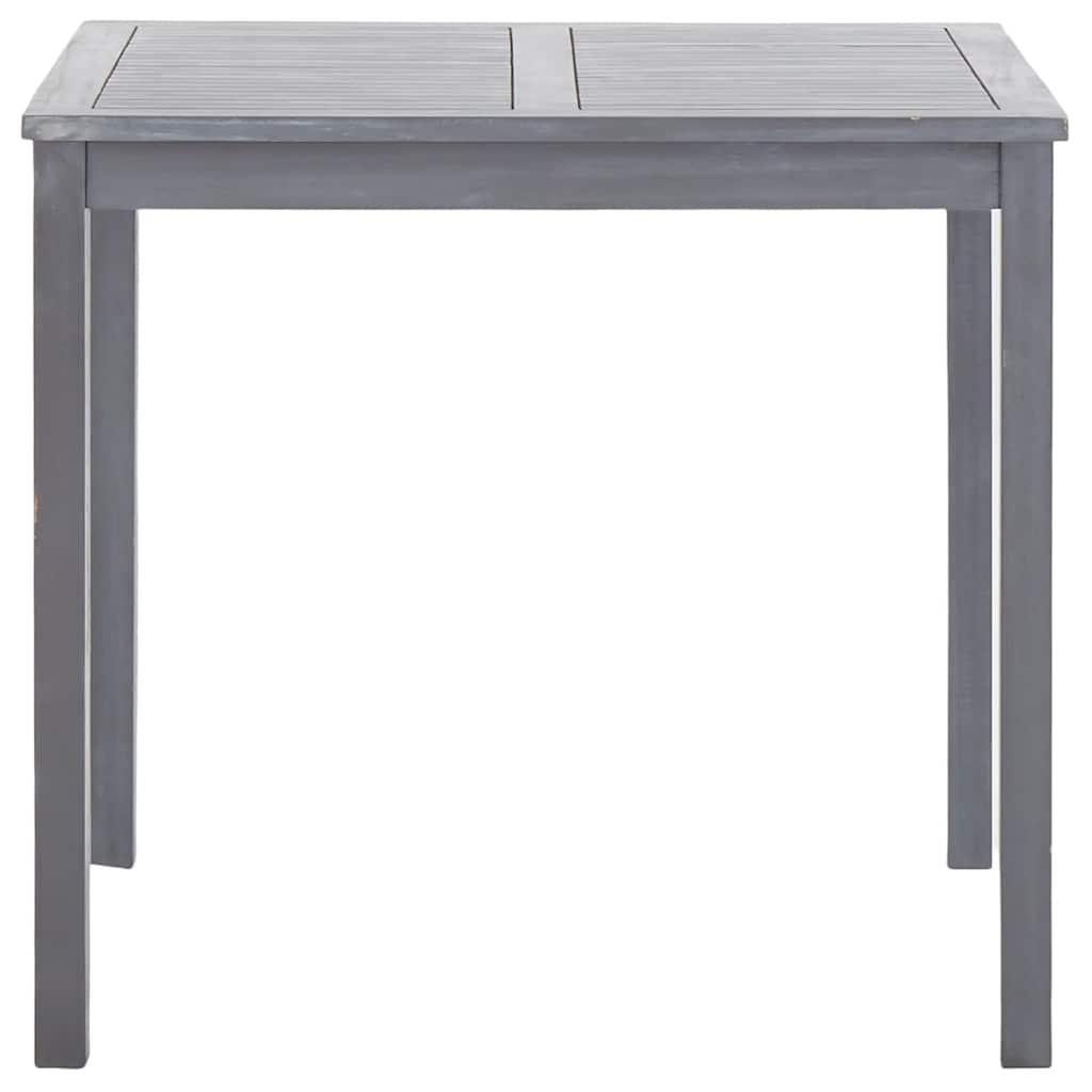 Mesa de jardín madera maciza acacia negro y marrón 123x60x74 cm