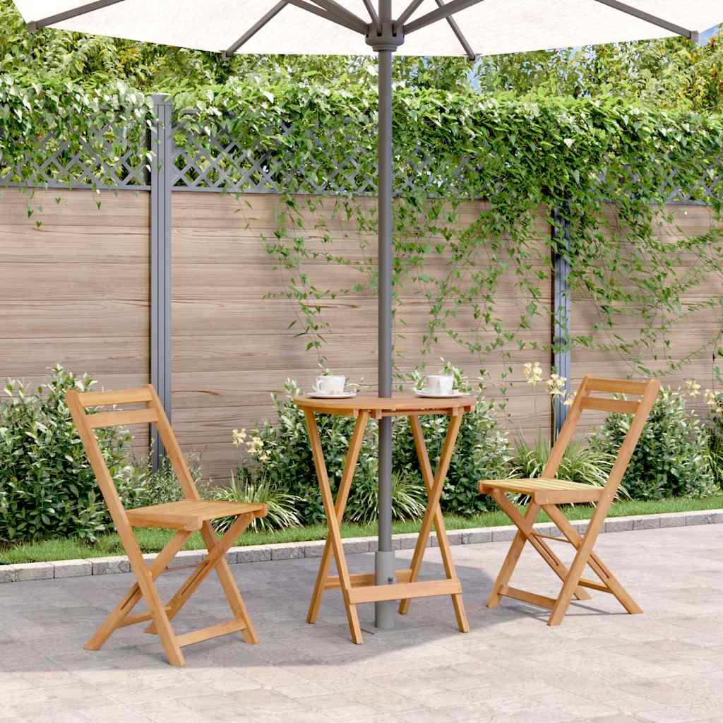 Mesa plegable de jardín de madera maciza de acacia 120x70x74 cm
