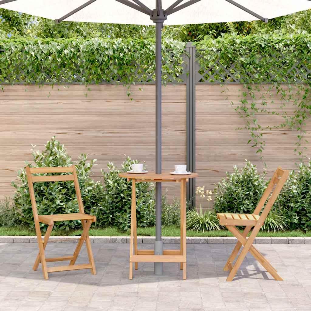 Mesa plegable de jardín de madera maciza de acacia
