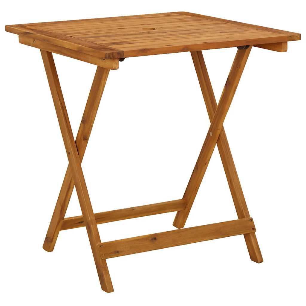 Mesa plegable de jardín de madera maciza de acacia 120x70x74 cm