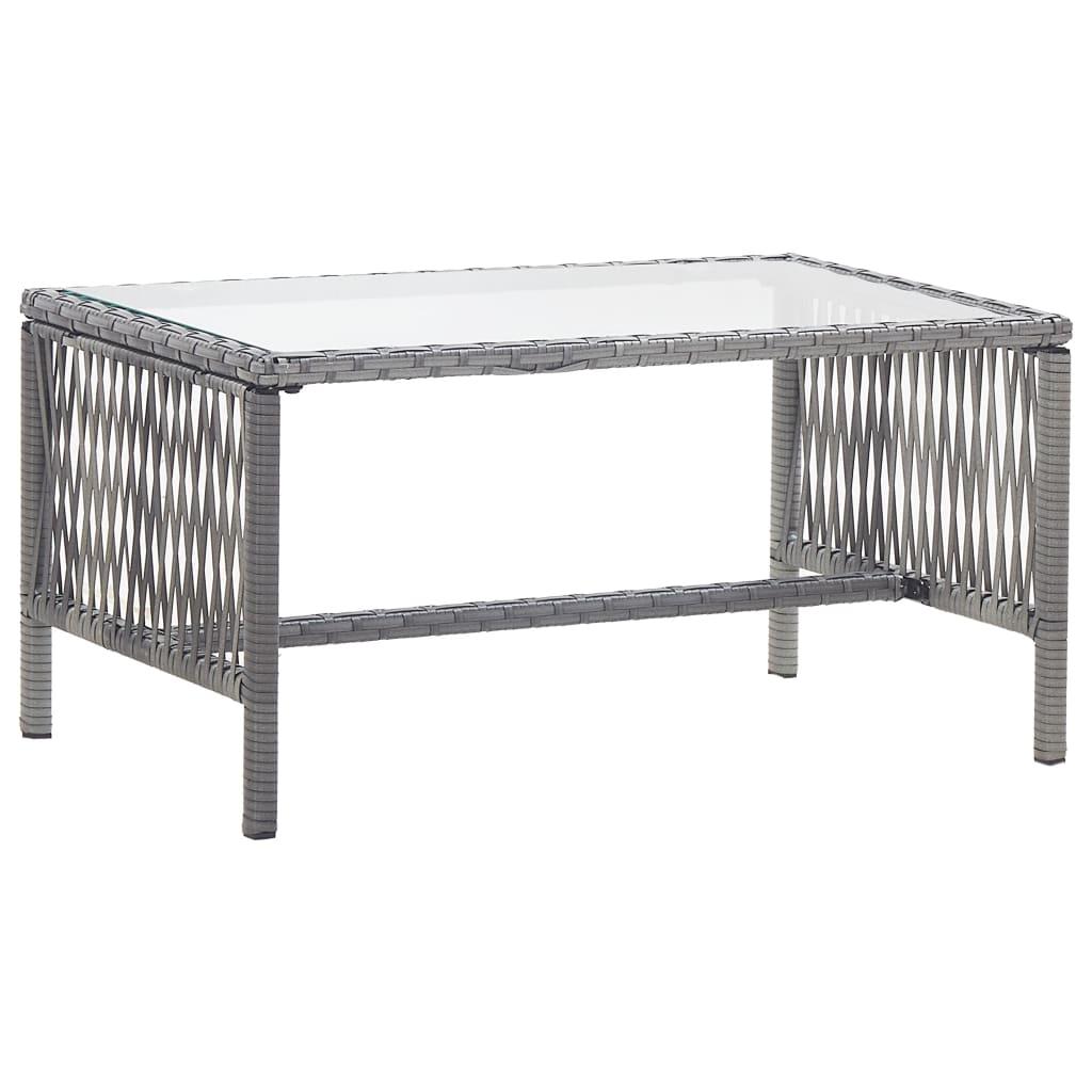 Muebles jardín 4 pzas y cojines ratán sintético gris antracita