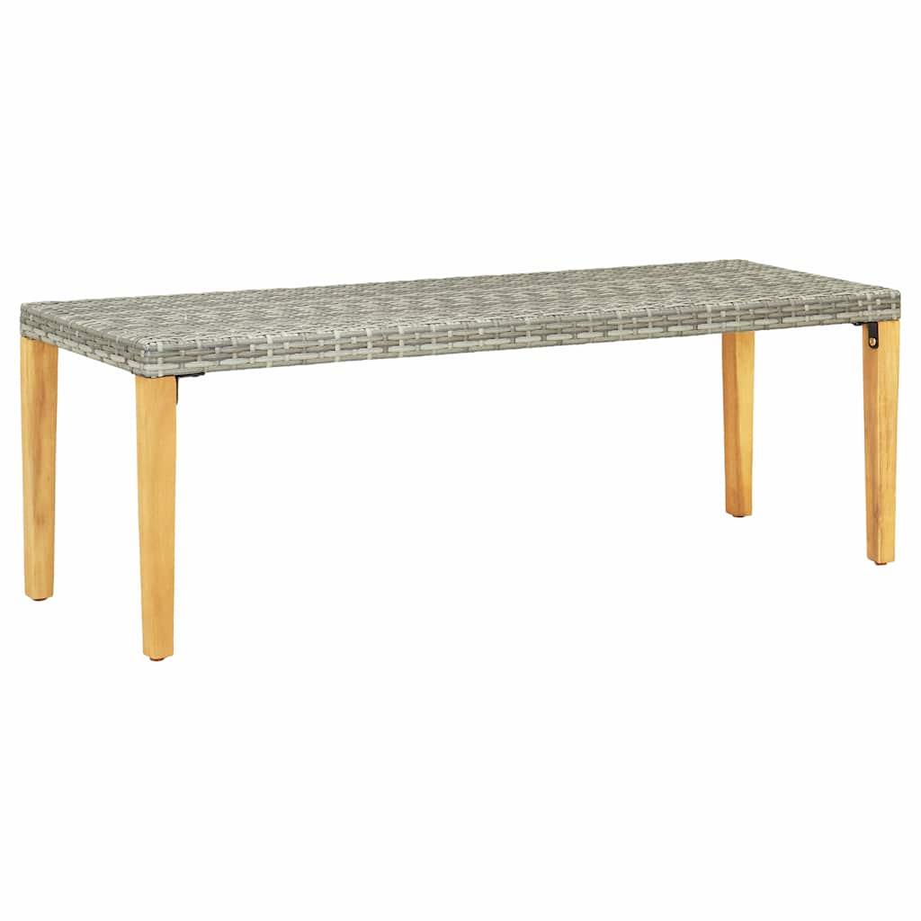Banco de jardín de ratán sintético marrón 120 cm