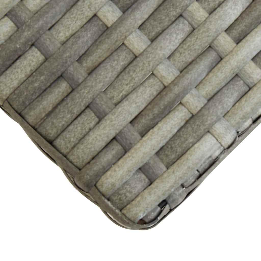 Banco de jardín ratán sintético y madera de acacia 120 cm