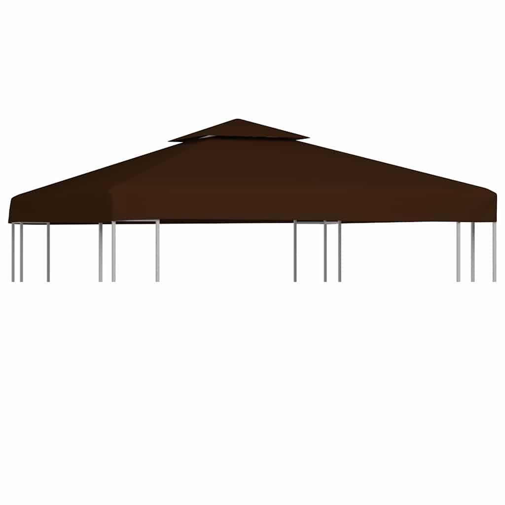 Toldo de cenador 2 niveles 310 g/m² 4x3 m gris antracita