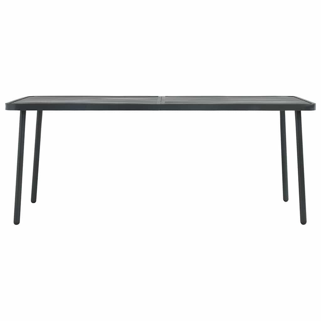 Mesa de jardín de acero gris antracita 100x100x72 cm