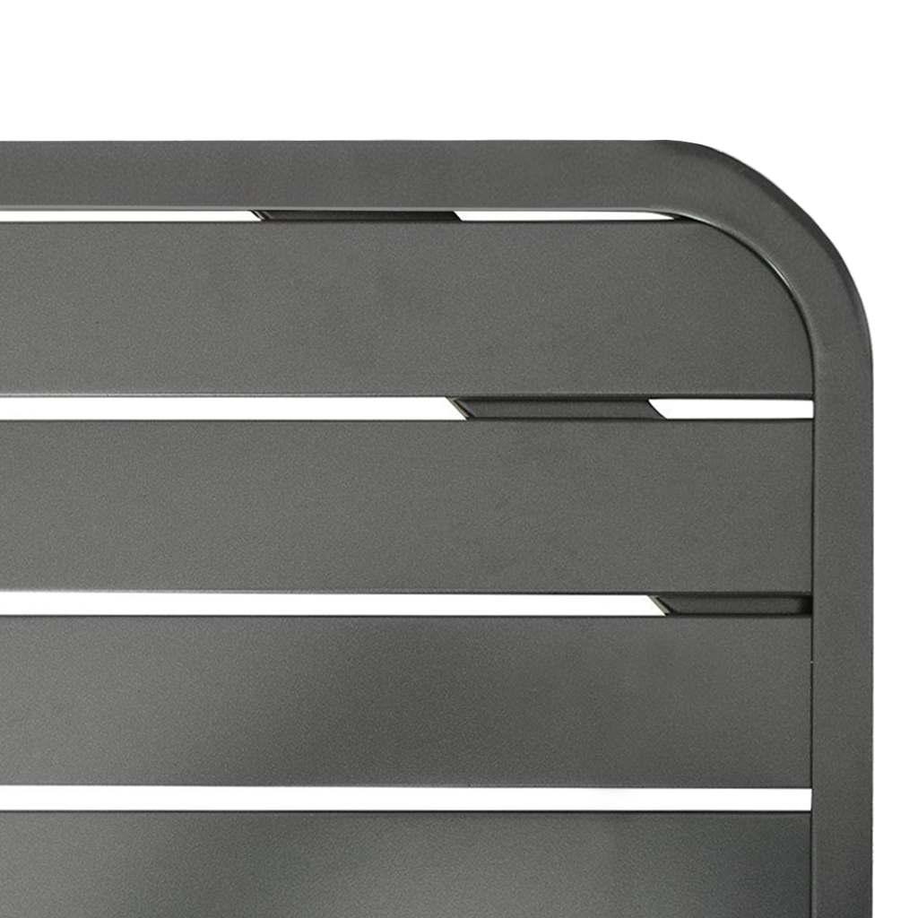 Mesa de jardín de acero gris antracita 100x100x72 cm