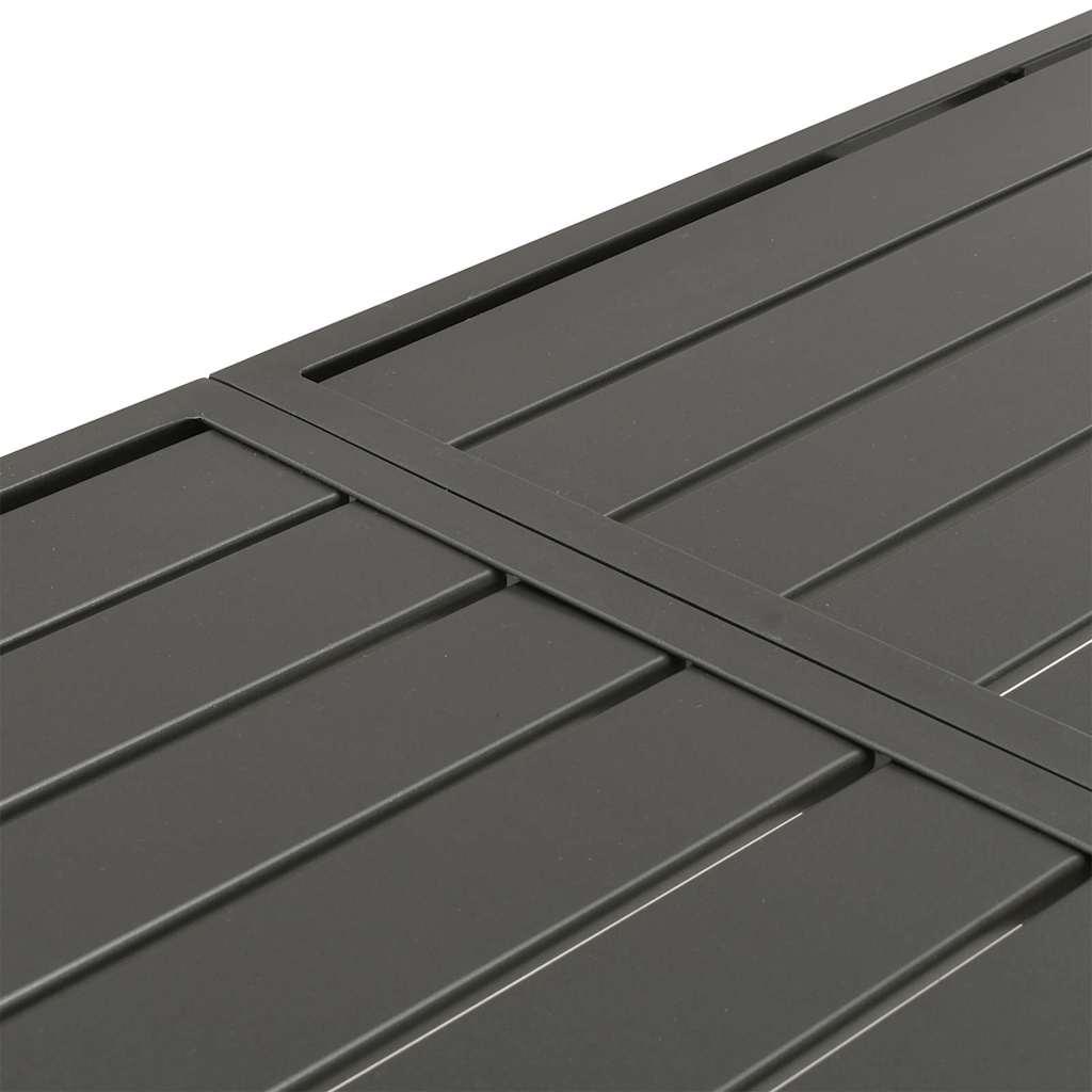 Mesa de jardín de acero gris antracita 100x100x72 cm