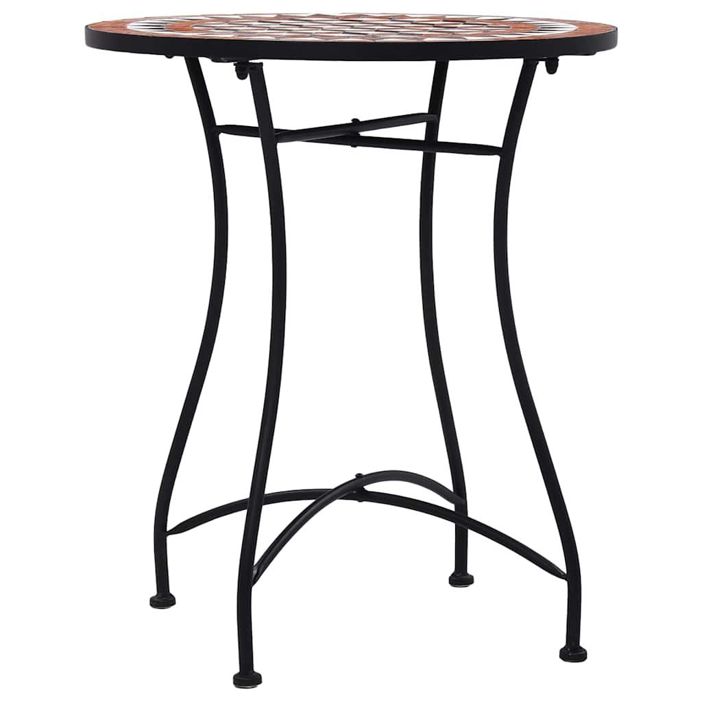 Mesa bistró de mosaico cerámica naranja/gris