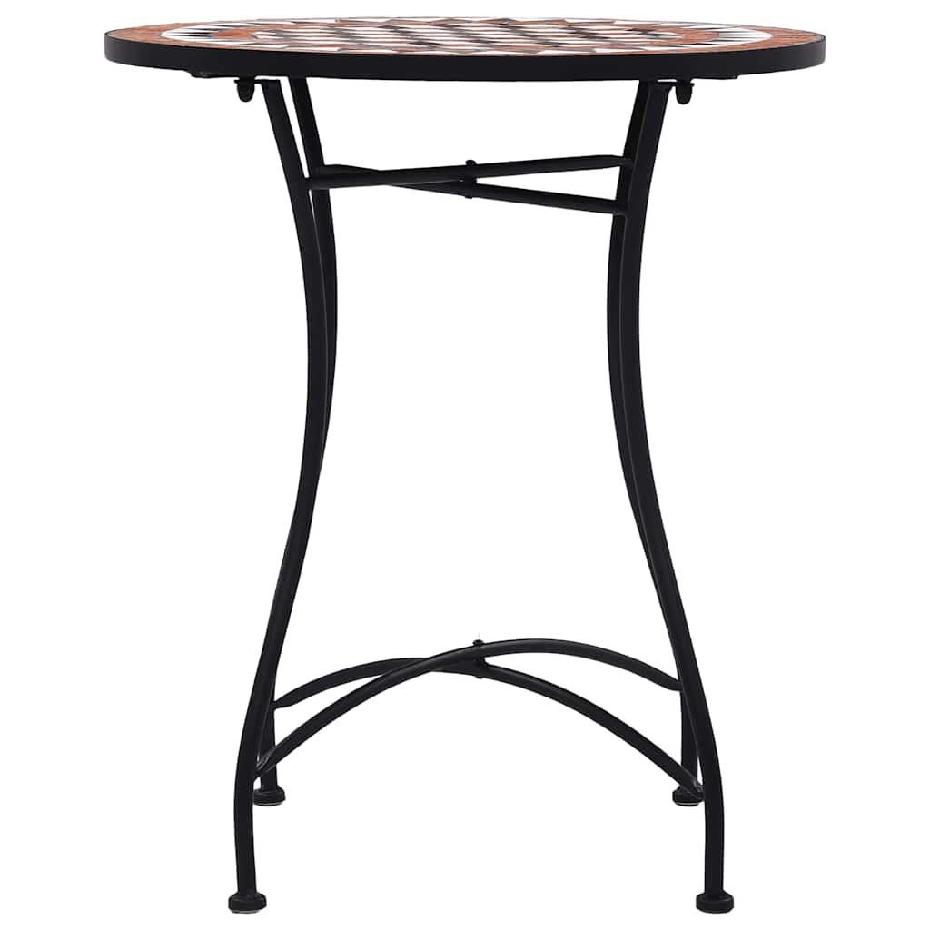 Mesa bistró de mosaico cerámica naranja/gris
