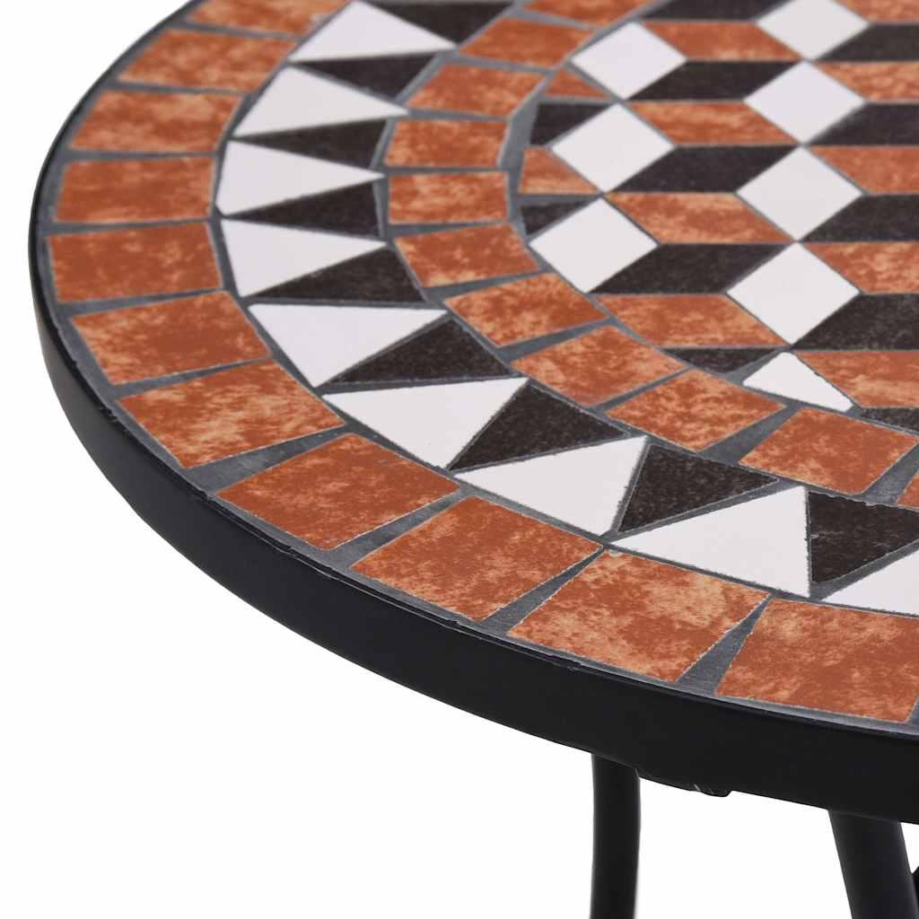 Mesa bistró de mosaico cerámica naranja/gris