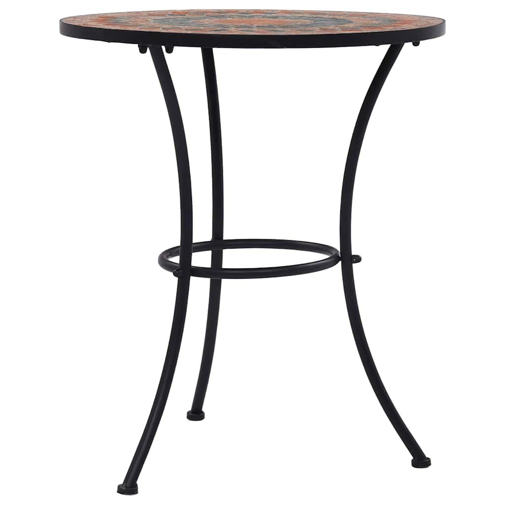 Mesa de bistró de mosaico cerámica negro Ø50x70 cm