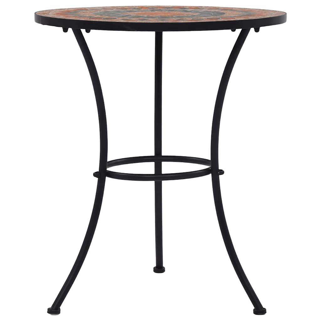 Mesa de bistró de mosaico cerámica negro Ø50x70 cm