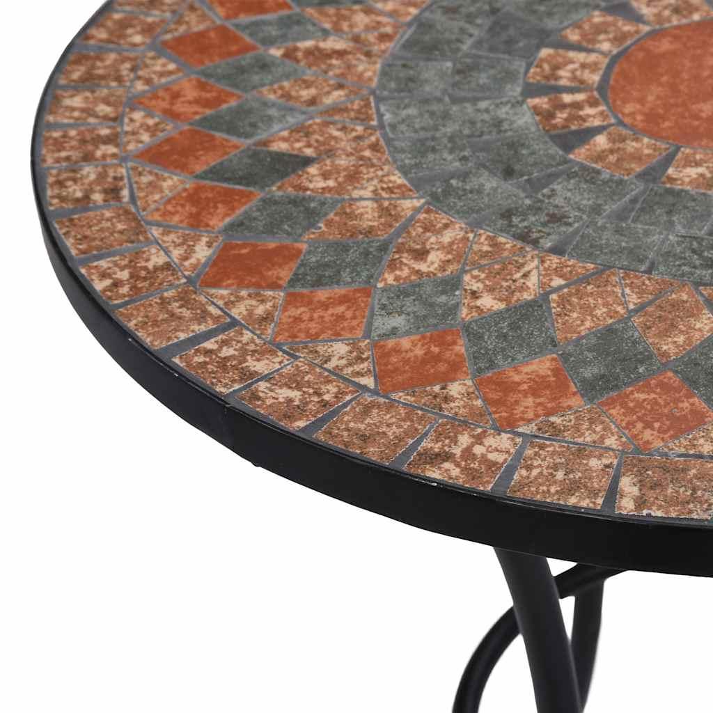 Mesa de bistró de mosaico cerámica negro Ø50x70 cm