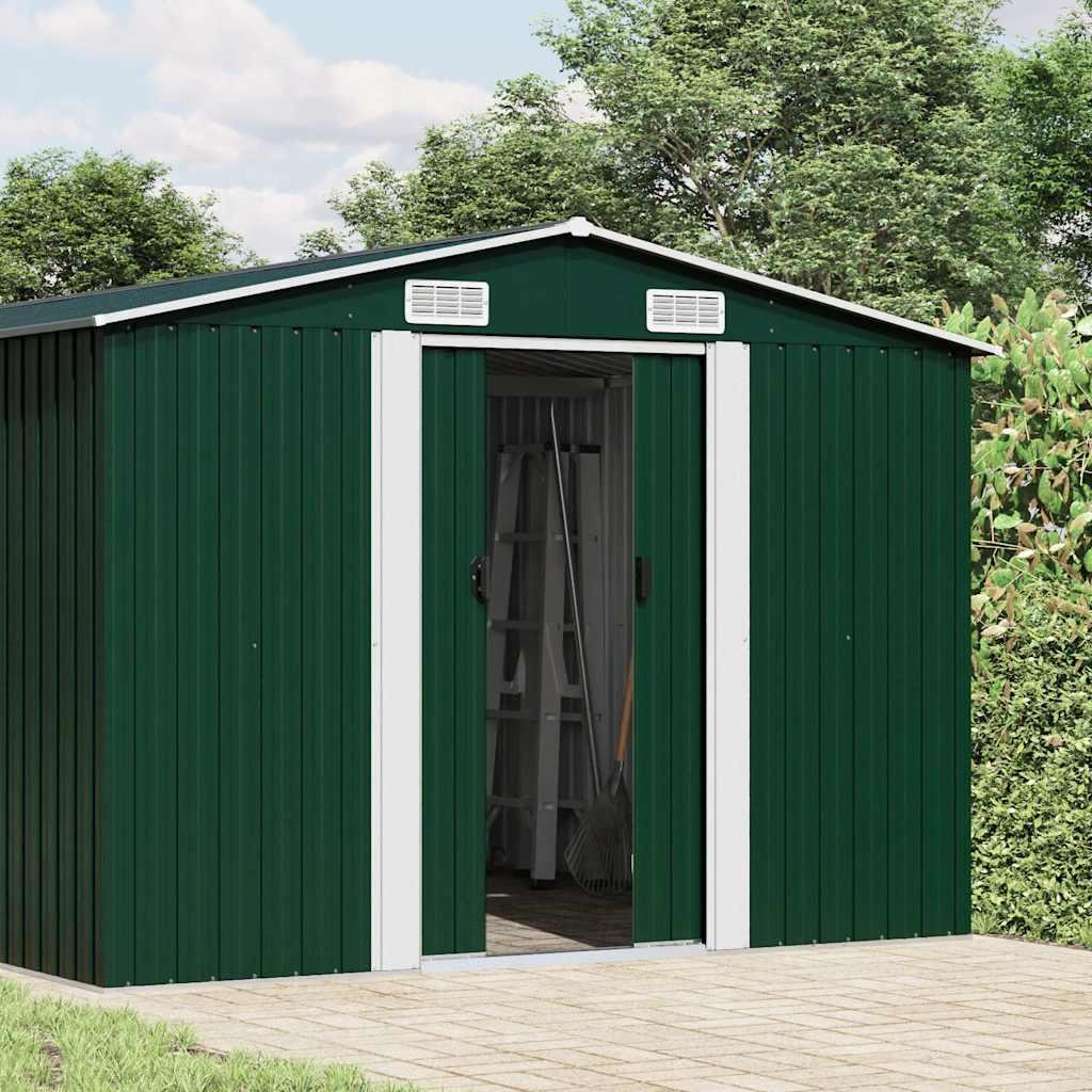 Cobertizo de jardín acero galvanizado 257x779x181 cm