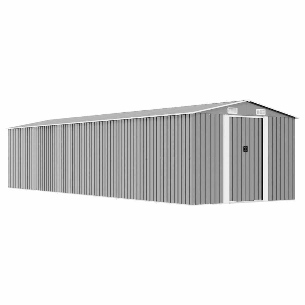 Cobertizo de jardín acero galvanizado 257x779x181 cm