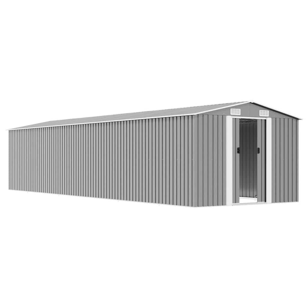 Cobertizo de jardín acero galvanizado 257x779x181 cm
