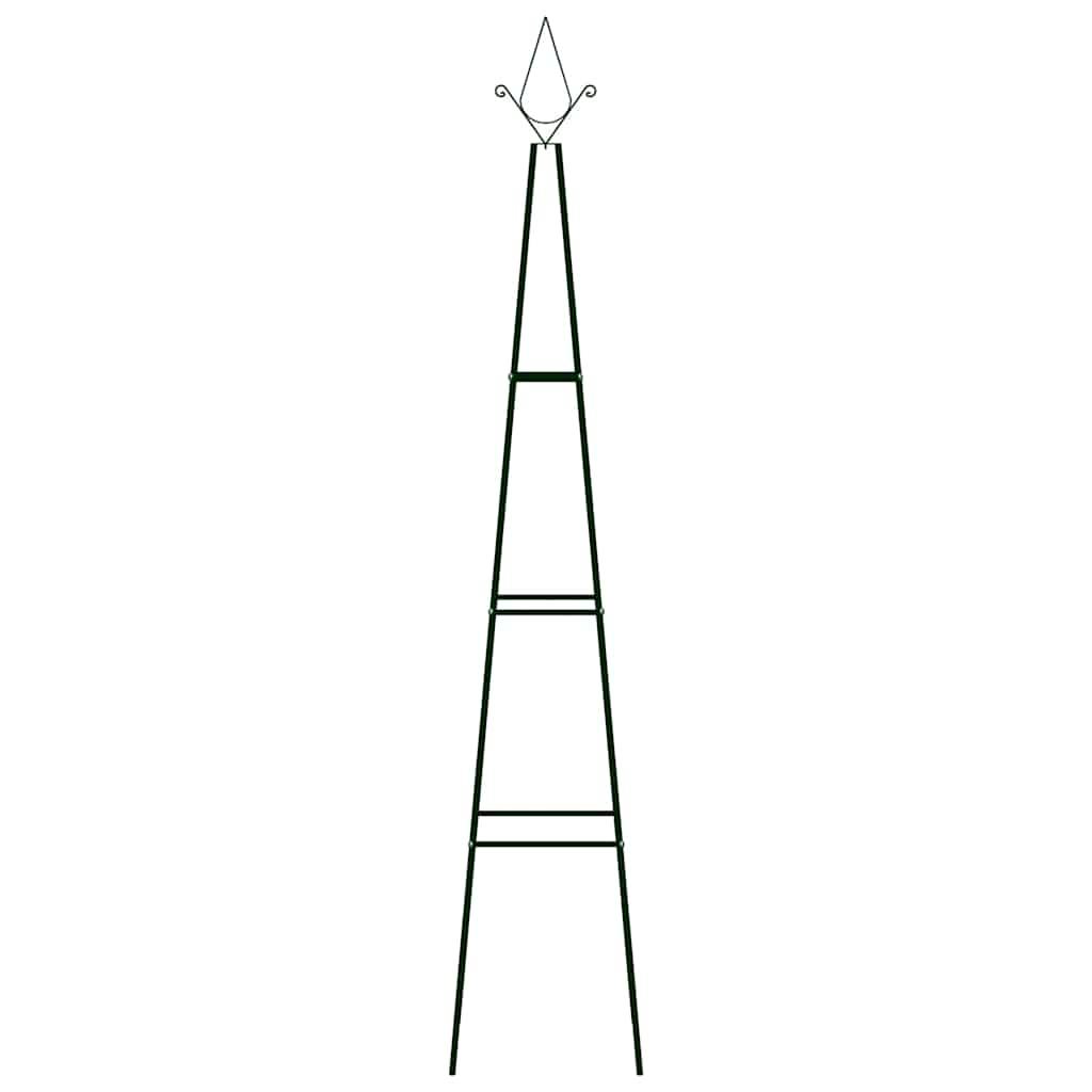 Soporte plantas trepadoras 2 ud hierro verde oscuro 35x35x195cm
