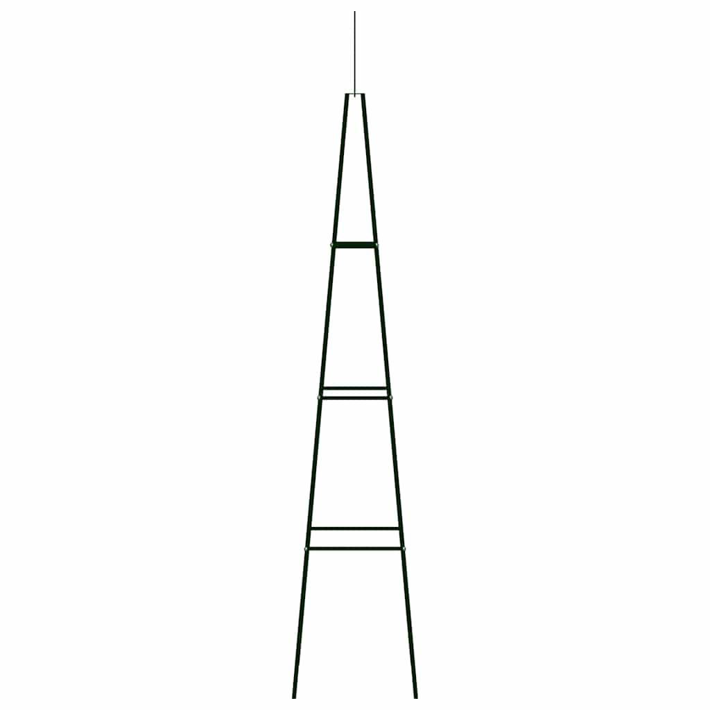 Soporte plantas trepadoras 2 ud hierro verde oscuro 35x35x195cm