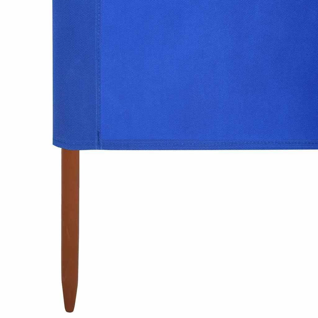 Paravientos de playa de 5 paneles tela azul celeste 600x80 cm