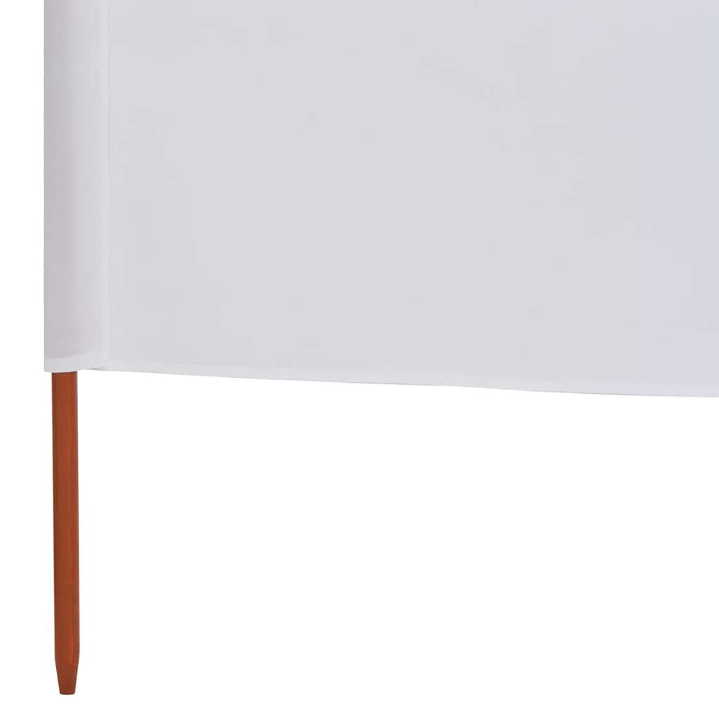 Paravientos de playa de 6 paneles tela blanco arena 800x160 cm